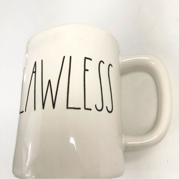 Rae Dunn Flawless White Ceramic 16 oz mug with Black Lettering - Picture 4 of 11